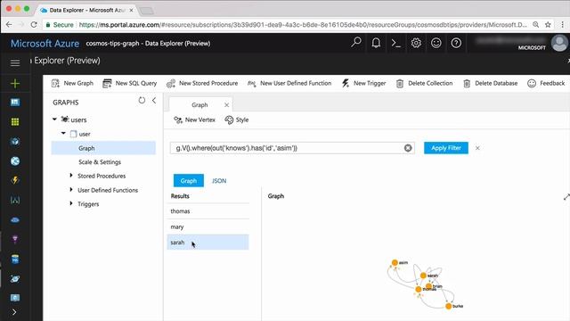 Azure Cosmos DB - Graph Data Explorer смотреть онлайн