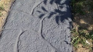 Как покрасить садовую дорожку из арт бетона.