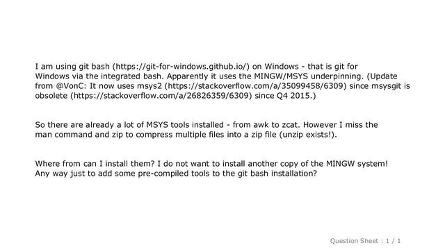 Windows : How to add man and zip to "git bash" installation on Windows смотреть онлайн