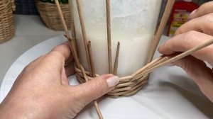 Мини-кашпо из бумажной лозы