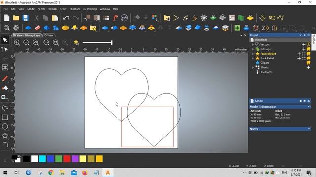 Create Double Heart in ArtCam 2018 смотреть онлайн