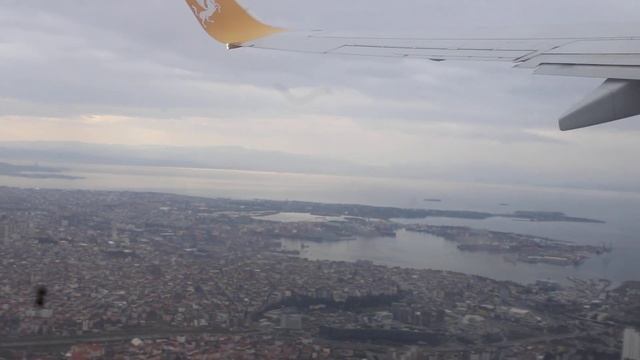 Турция аэропорт Сабиха взлет самолета Стамбул Тель Авив компании Пегасус вид на Турцию смотреть онлайн