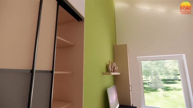 3D Прогулка по проекту дома в стиле Барнхаус на основе каркаса Barnhouse B90. www.dome1.ru смотреть онлайн
