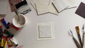 Фактура текстурной пастой и пальцами