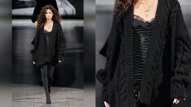 Вязаная коллекция ДОЛЬЧЕ ГАББАНА осень зима 20 21/ Dolce & Gabbana FW 20 21 knitted clothes смотреть онлайн