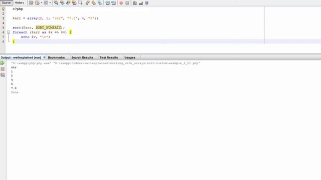 Learn PHP 7 - Arrays #7 - sort() function (part 4) смотреть онлайн