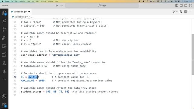 Python for Beginners - Lesson 1.2 - Good vs Bad Variables Names смотреть онлайн