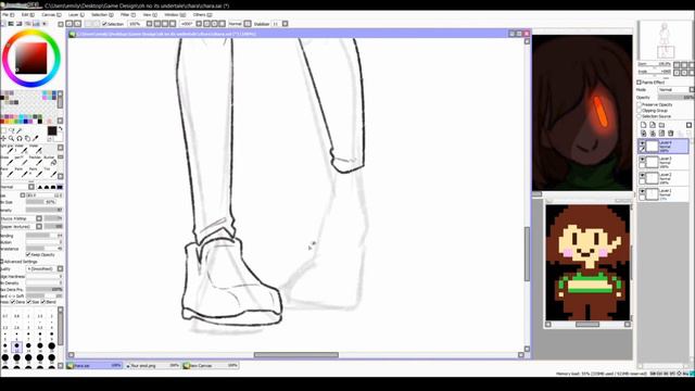 Undertale: Act to Flirt - Chara Sprite Speedpaint! смотреть онлайн