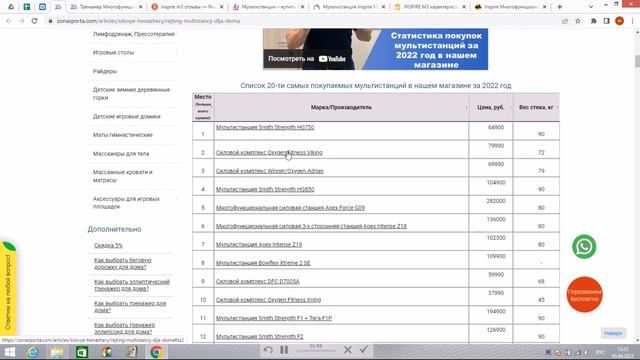 Тренажер Многофункциональный силовой комплекс Inspire M3 отзывы и обзор репутации в интернете смотреть онлайн