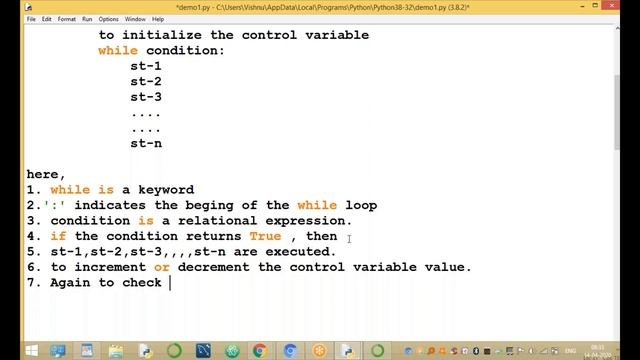 While loop in Python | Python While loop Example | Python tutorials for beginners смотреть онлайн