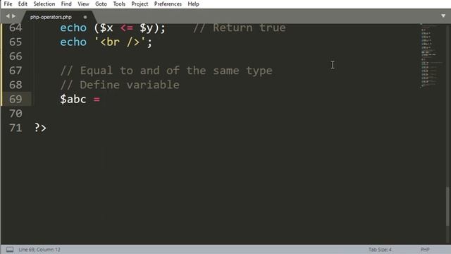 PHP Operators смотреть онлайн