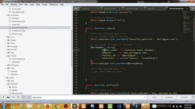 CodeIgniter Part 4 (English) || World Gyan || Codeigniter