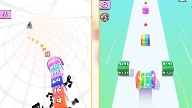 ⛹️Jelly Run 2048 (New Update) Vs Jelly Tube Run 2048 Gameplay Walkthrough Mobile