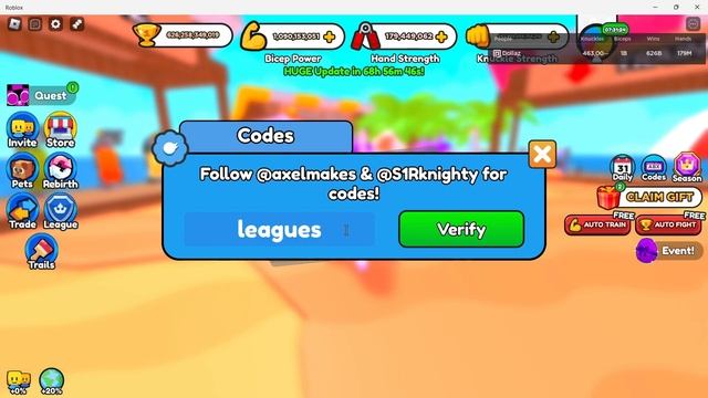 ALL Working Codes In Roblox Arm Wrestling Simulator! смотреть онлайн