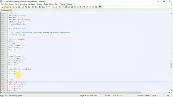 2048 game in javascript
