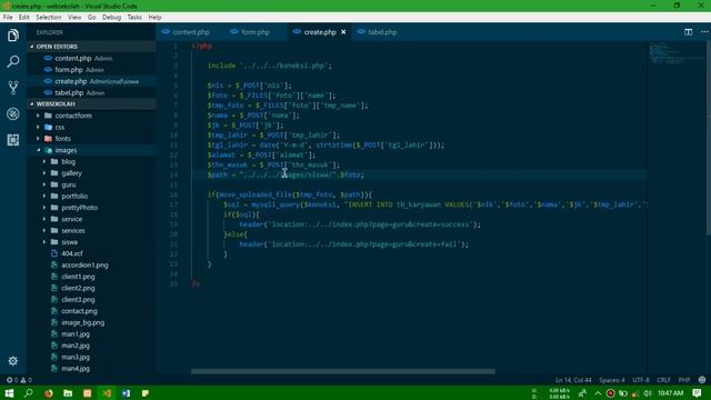 Membuat Website Sekolah Sederhana dengan PHP dan MySQLi #26 Operasi Tambah Data Siswa смотреть онлайн