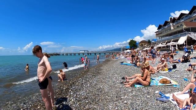 Народ приехал! 06.06.2021. +21 ,солнце и  весело! Купаются!?ЛАЗАРЕВСКОЕ СЕГОДНЯ?СОЧИ.