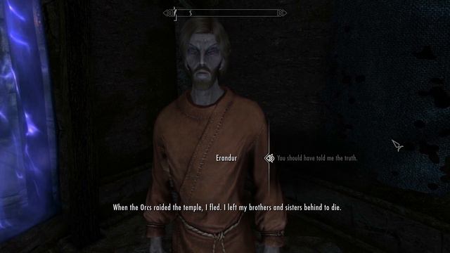 All reactions on Erandur's confession. Skyrim Anniversary Edition смотреть онлайн