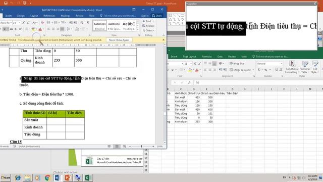 Tin học TT - 15 EXCEL (18/21) смотреть онлайн