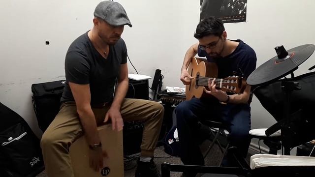 Rumba Guitar and Cahon performance. смотреть онлайн