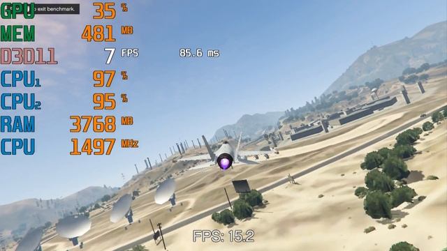 Intel Celeron 1007U \ GTA V @ 1280x720 low settings (1,5GHz CPU) смотреть онлайн