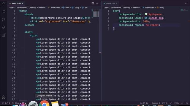 HTML & CSS 2020 Tutorial 18 - Background colours and images смотреть онлайн