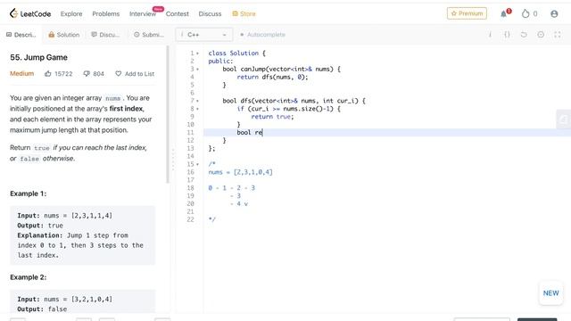 Leetcode 55 (Jump Game) solutions - recursive | 中文 | LC 解題日記 смотреть онлайн