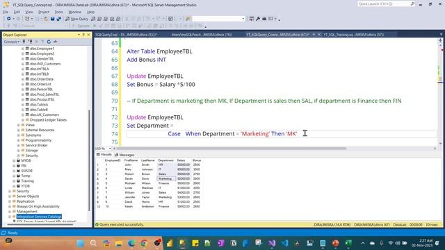 SQL Server Tutorial in Hindi | ALTER and UPDATE Commands | Modify Database Structure and Data | P8 смотреть онлайн