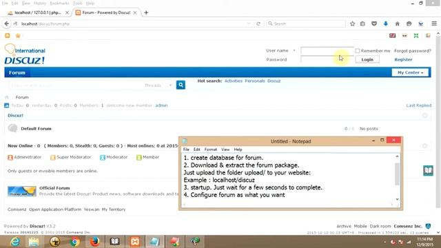 Setup PHP forum software on XAMPP - Cai dat discuz tren localhost смотреть онлайн