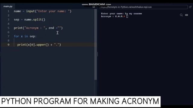 Acronyms | Python смотреть онлайн