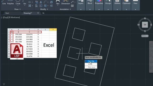 اوتوكاد تصدير الاحداثيات الى ملف اكسيل Coorn lsp смотреть онлайн
