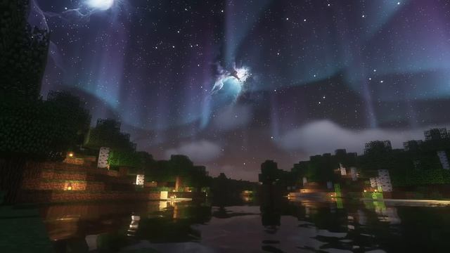 ? Minecraft Starry Night Lake Ambience w/ C418 Music Box | 8 Hours смотреть онлайн