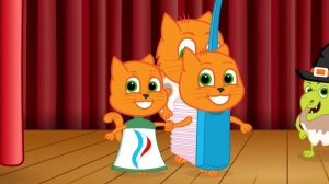 Cats Family in English - Astronaut vs Supercat Cartoon for Kids