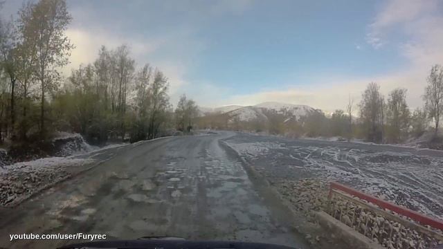 Первый снег в Сусумане. Кусочек Колымской трассы в сторону Холодного смотреть онлайн