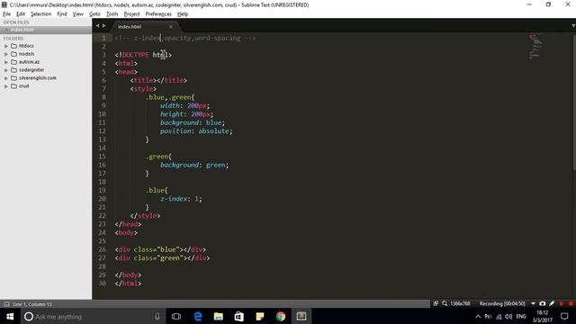 HTML&CSS-z-index, word-spacing, opacity #19 смотреть онлайн