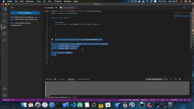 For loop в Java смотреть онлайн