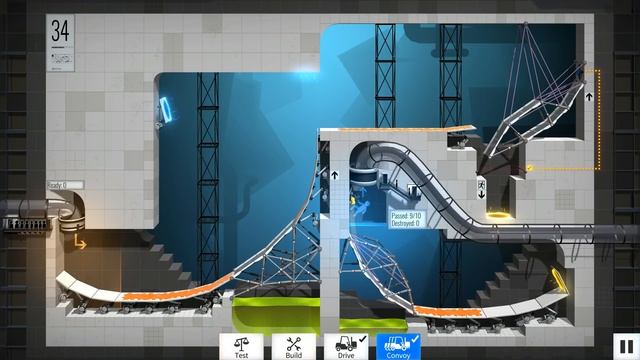 BRIDGE CONSTRUCTOR PORTAL [full walkthrough level 01-60] смотреть онлайн