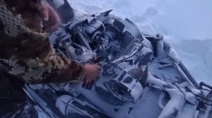 Один из способов запуска снегохода Yamaha VK540 в мороз