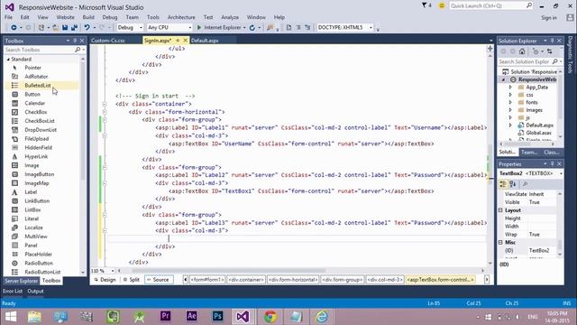 Responsive Website ASP NET Bootstrap Part 8 Login Page Design with Validation Controls смотреть онлайн