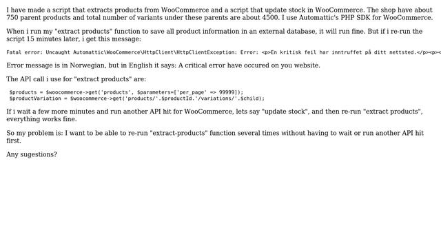 Wordpress: Getting Wordpress fatal error when hitting WooCommerce API смотреть онлайн