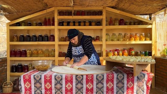 Famous Turkish Dish Recipe from Dough and Minced Meat in the Village! смотреть онлайн
