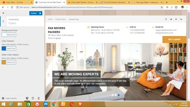 How to Make Movers Packers Website with wordPress - Movers Packers Wordpress Theme Tutorial in Hind смотреть онлайн