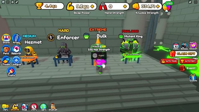 ? *ОБНУЛИЛ АККАУНТ* СТАЛ НУБОМ В ARM WRESTLE SIMULATOR В РОБЛОКС! ROBLOX смотреть онлайн