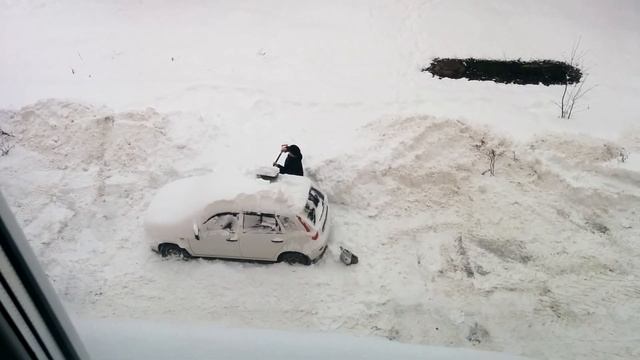 Прикол. Правильная чистка снега ч.2 смотреть онлайн