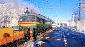 Дал медведя! Тепловоз М62-1697 с хозяйственным поездом+приветливая бригада