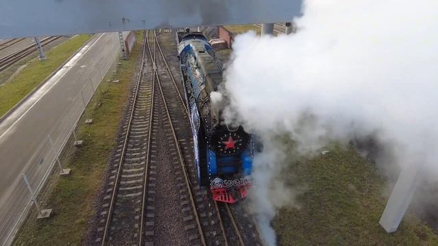 15.11.2023г. НОВОГОДНИЙ паровоз П36-0027 в депо Подмосковная. смотреть онлайн