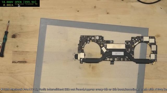 1395: Macbook Pro A1706 With Intermittent SSD