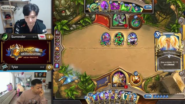 Surrender vs Tyler - Division A - Hearthstone Grandmasters Asia-Pacific 2020 Season 2 - Week 6 смотреть онлайн