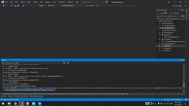 How to host .net core WEB API 3.0 in docker from visual studio смотреть онлайн