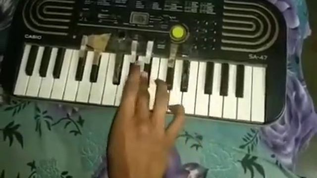 Mere Rashke Qamar song on piano (Casio sa 47) смотреть онлайн